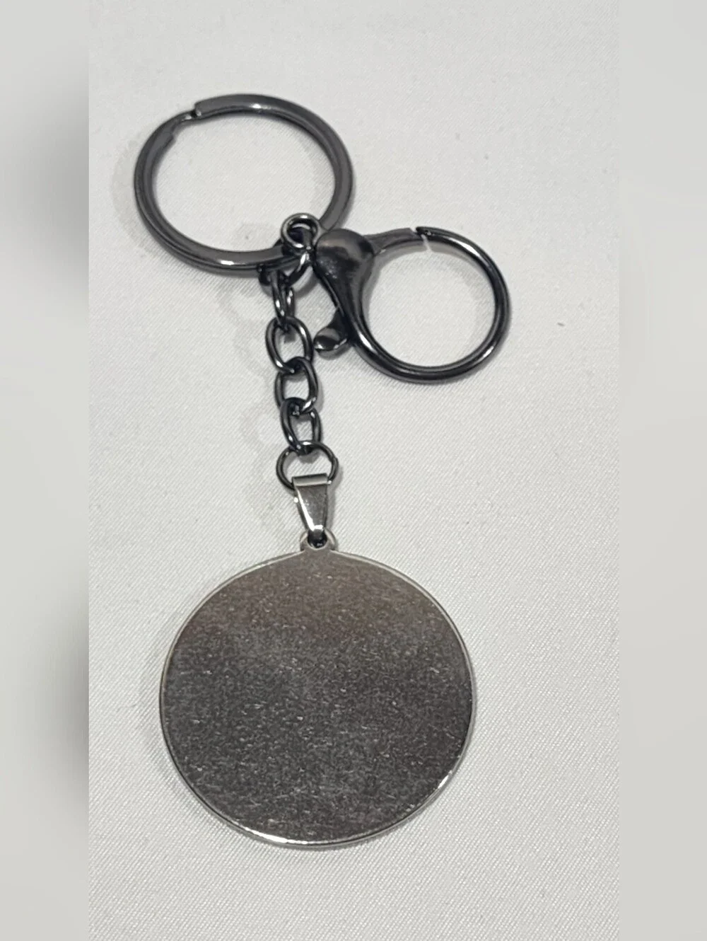 Black Round Black Louis Vuitton Monogram Eclipse Canvas Gunmetal Keychain
